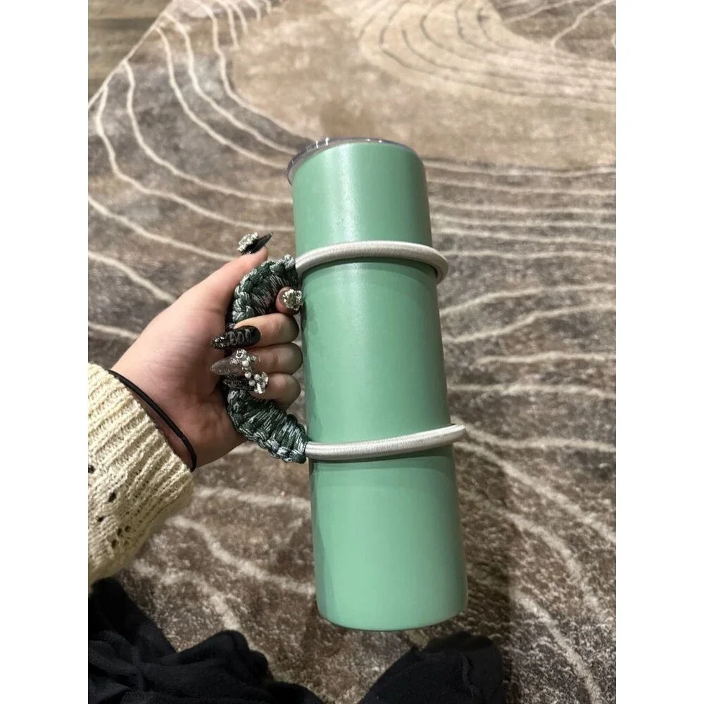 Cool unique army green bottle with Handle summer dark green